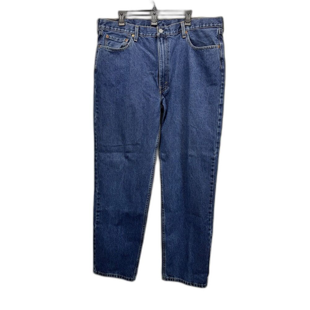 Levi's 550 Jeans 42x34 Mens Relaxed Fit Stonewash Blue Denim Big Tall Relaxed